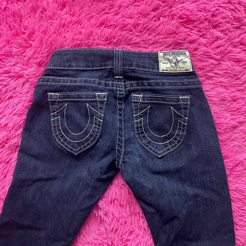 low rise denim boot cut true religion jeans